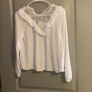 Lacey white top